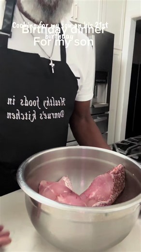 Cooking for my son on his 21st birthday