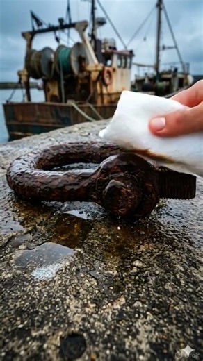 Satisfying Rust Removal Transformation | Ship Anchor Shackle Restored to Brand New 🔥#shorts #viral