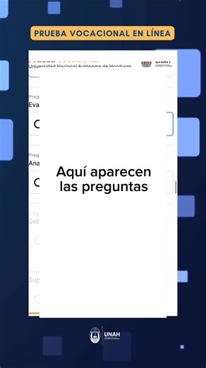 Conoce los pasos para realizar la Prueba Vocacional en línea. Debes ingresar a la página web de admisión: https://admisiones.unah.edu.hn/ a partir del lunes 27 de enero hasta el 2 de febrero para realizar la prueba vocacional. | Admisiones UNAH