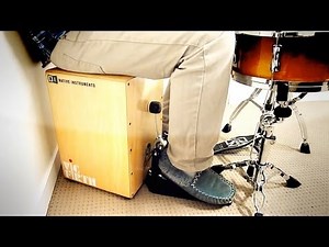 Neat Cajon & Drum Kit Setup with Bass Pedal