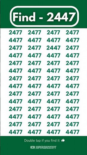 Find 2447 Hidden Fast! #eyetest #focus #challenge #数字探し #vision #find #findtheoddoneout #hidden
