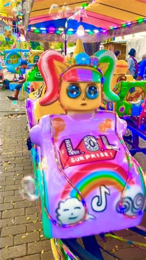 Odong-odong lol surprise doll and helly superwings with soap bubble rain