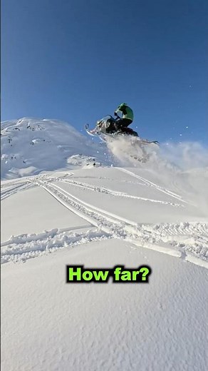 Wide OPEN snowmobile jump!