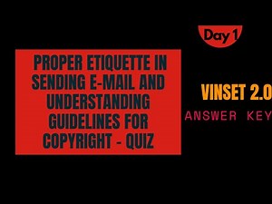 VINSET DAY 1 ANSWER KEY (Afternoon Session) || Virtual INSET 2.0 2021