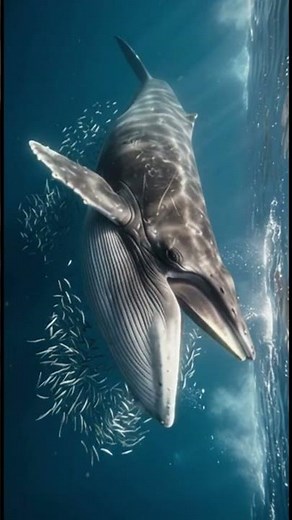 The Whale That Rolls Sideways to Hunt — Fin Whale's Bizarre Feeding Trick 🐋