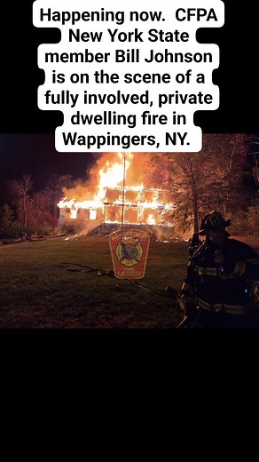 32K views · 159 reactions | Happening now. CFPA New York State member Bill Johnson is on the scene of a fully involved, private dwelling fire in Wappingers Falls, NY. | Connecticut Fire Photographers Association | Facebook