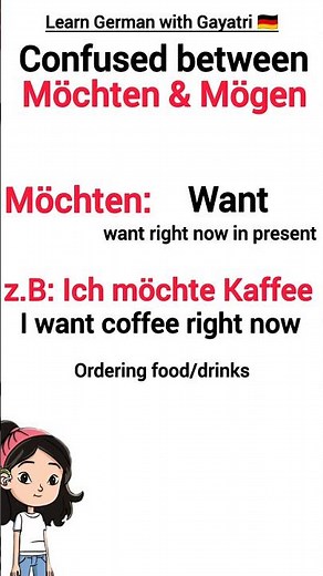 Möchten vs Mögen| Learn German Grammar #learngerman #germangrammar #lernedeutsch #germanforbeginners
