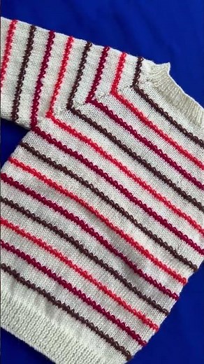 Easy raglan cut baby sweater knitting design #artwork #diy #craft #cute #project #howto #shortsviral