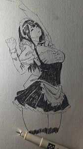 118K views · 6.4K reactions | ✏️✨️ maid girl ✨️ #reelsviralシ #tutorial️ #fypシ #doodle #anime | Ari artdrawing | Facebook