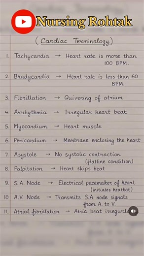 Terminology of cardiac🫀 system#medical#biology #ytshorts #nursingnotes#anatomy #nursing #cardiology