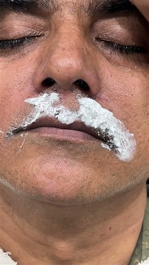 Does this mustache survive? 🪒 #shave #barber #mustache
