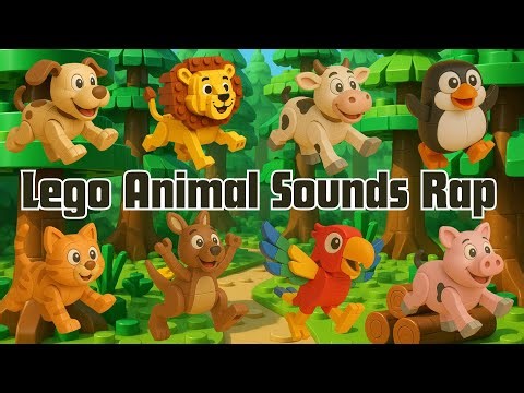 Animal Sounds Song 🎶 A LEGO Animal Sounds RAP 🐾 Fun Rhymes for Kids with Elephant, Lion & Friends!