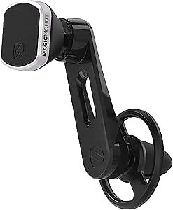 Scosche MM2VP2SR-SP MagicMount Pro FreeFlow Magnetic Car Phone Holder - Strong Magnet Mount for iPhone and Android - Secure Magnetic Cell Phone Air Vent Mount - Universal 360° Mobile Cellphone Holder