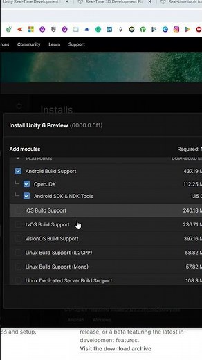 Installing Visual Studio & Android Build Support for Unity #unitygameengine #unity3d