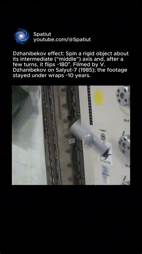 Dzhanibekov Effect — The Spin That Flips #universe #space #shorts