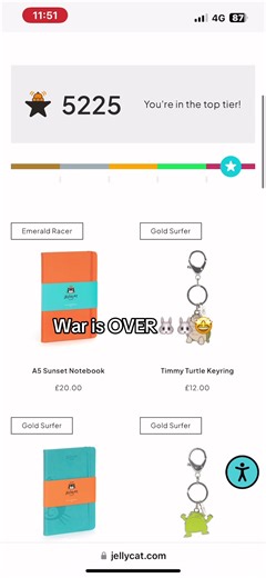 WAR IS OVER!! I finally got to the Ruby Cruiser level💯 I honestly couldn’t be happier to get to order the new exclusive Cobblehop Bunny!!😍😍😍 #jellycatshopping #jellycatcollection #fyp #collector #jellycat