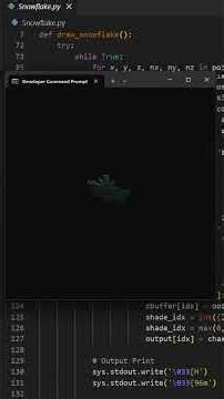 I Built a 3D Rotating ASCII Snowflake in Pure Python (Terminal Only)