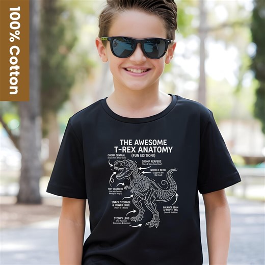 T-rex Anatomy T-shirt: Fun Dinosaur Diagram Print - Etsy