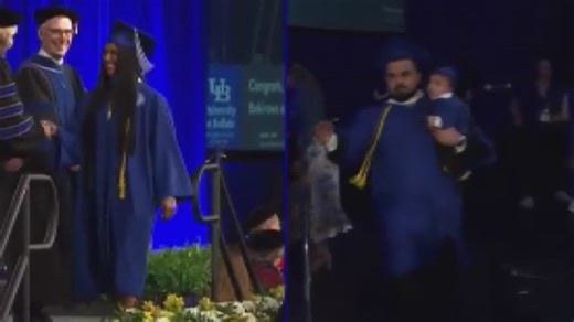 University at Buffalo graduate baby dash goes viral