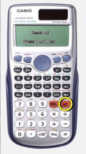 How to reset CASIO calculator?
