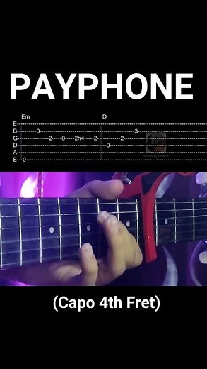 Maroon 5 - Payphone (Guitar Tabs) (Guitar Fingerstyle Tutorial)