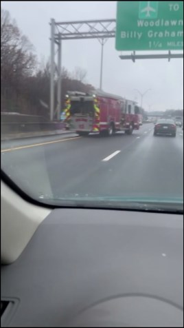 Crash closes lane on I-77 North