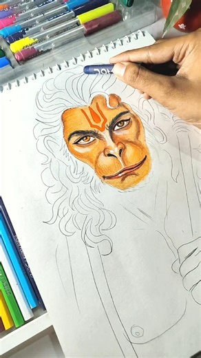 Hanuman Ji Drawing, #shorts #hanuman #drawing