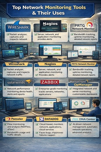 Top Network Monitoring Tools: Wireshark, Nagios, PRTG More | ANUP KUMAR SINGH posted on the topic | LinkedIn