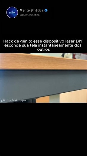 Mente Sinética on Instagram: "Este simples dispositivo laser DIY, que utiliza um Raspberry Pi e um sensor óptico, protege a privacidade do seu computador. Um feixe de luz estreito é direcionado através da sua mesa. No momento em que alguém passa por ele, o sistema detecta a interrupção e aciona instantaneamente uma ação predefinida, como bloquear a tela ou ocultar o que está sendo exibido. Este pequeno dispositivo mostra como equipamentos eletrônicos de baixo custo podem melhorar a privacidade e