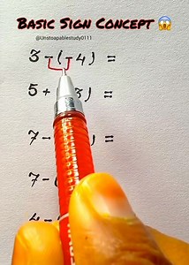 Basic Sign Rule Concept 🤯 #fblifestyle #unstoapablestudy #IQTestChallenge #mathtricks #mathtricks #unstoapablestudy0111 | Unstoapablestudy0111