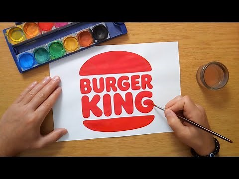 How to draw a BURGER KING logo 2023