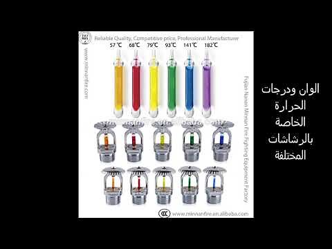 انواع رشاشات الحريق Fire sprinklers