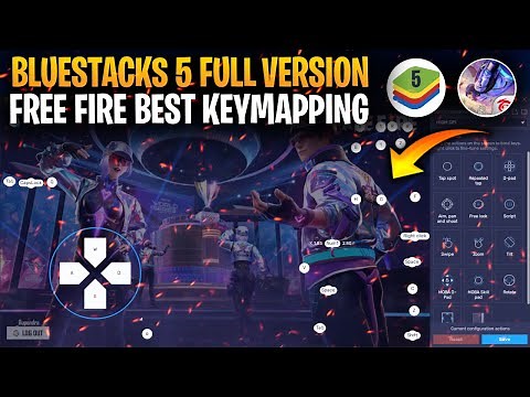 Free Fire Bluestacks 5 Full Version 🖱️ Key Mapping 2021 | Free Fire Bluestacks Controls settings