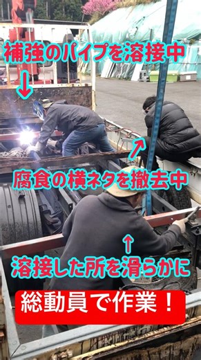 総動員で一斉作業！今回は横ネタもボロボロなので全とっかえ #トラックの荷台修理 #荷床の張替え #トラック123 #トラック123 トラックの荷台を交換したい #荷台って修理できる？