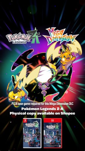 Hoyoverse Cosplay & Doujin Recommend - Malaysia on Instagram: "Pokémon Legends Z-A is now with additional paid DLC story content – Mega Dimension! Note that PLZA base game is required for this Mega Dimension DLC. Mega Dimension DLC available on Nintendo eShop in Malaysia for RM 80.40. Buy the Pokémon Legends Z-A base game physical copy from Shopee (scan QR code): https://s.shopee.com.my/AKUmlqJ8bh #PokemonLegendsZA #Pokemon #PokemonMalaysia #NintendoSwitch #nintendo"