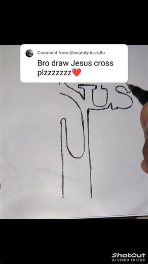by subscriber demand 💫 jesus cross sketch ✝️