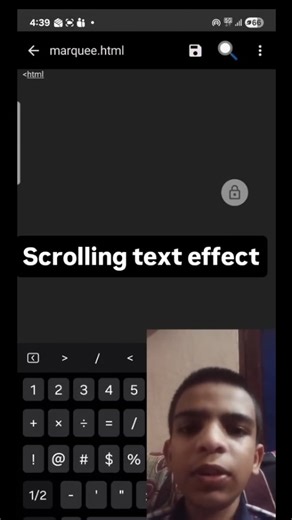 @superkids_learning on Instagram: "scrolling text effect in html #coding #dayassoftwareengineer #mobilecoding"