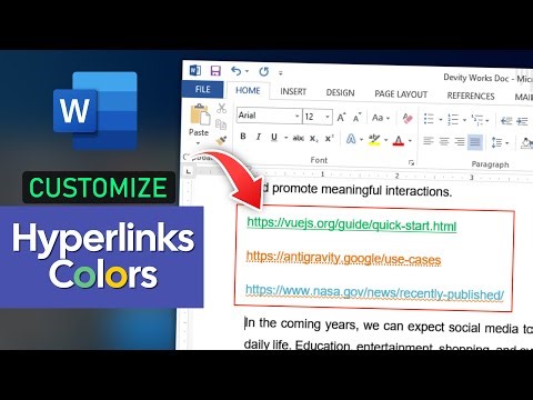 How to Customize Hyperlink Colors in MS Word