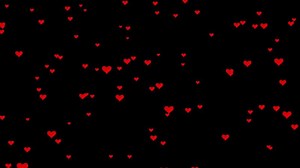 Download Heart overlay on black background. Hearts up vfx effect. for free