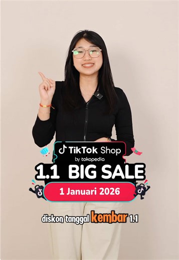 Bingung tahun baru mau ngapain? Mending hunting diskon di Live kita pas 1.1 Big Sale! 🥳 Ada Cuci Gudang diskon 90% Voucher 500rb yang dibagi-bagi seharian. Start jam 09:30 pagi ya! Jangan lupa tap layar dan join Live. #TikTokShopID #11BigSale #RacunTikTok #PromoGajian #LiveSale