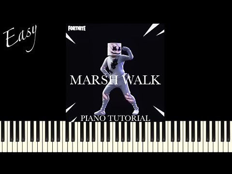 How to play "Marsh Walk" on piano (Easy Piano Tutorial) [Fortnite]