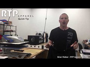 RTP Apparel Quick Tip - Using a Heat Press