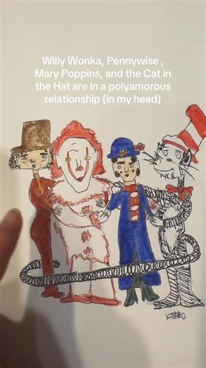 kt | They have similar powers that feed off children. #fanart #fanfic #pennywise #catinthehat #🤔 #🥀 #epic | Instagram