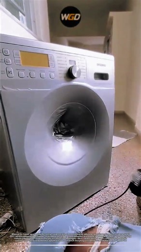 Electric heat gun plastic vinyl restoration technique: Washing machine door cover DIY