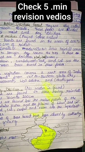 HANDWRITTEN 📝NOTES GEOGRAPHY ICSE 10 #study #icseboard #viral #icse