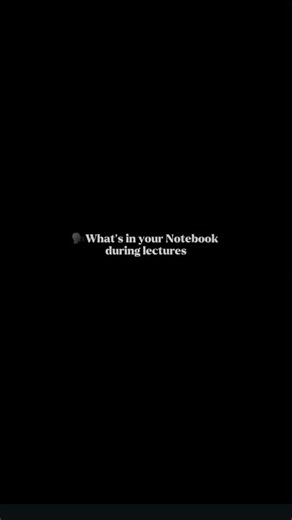 What's in your notebook during lecture 😸