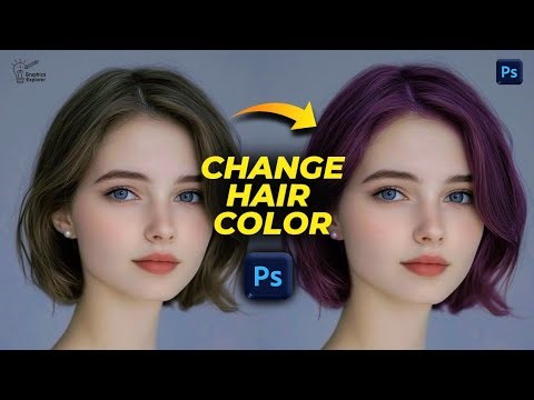 Photoshop Magic! Change Hair Color in Seconds 😲 #photoshop #2025 #haircolor #changehaircolor