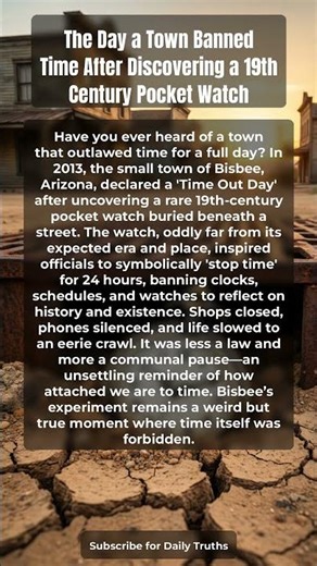 The Day a Town Banned Time After Discovering a 19th Century Pocket Watch