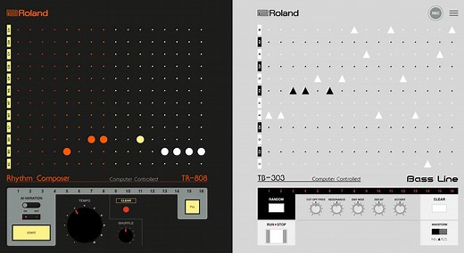 Roland brings its classic TR-808 and TB-303 synths to your browser
