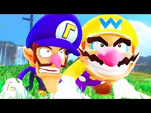 Super Mario Odyssey - Wario vs Waluigi (Splitscreen Race) - Part 1